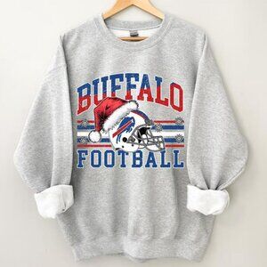 Buffalo Bills Christmas Sweatshirt Santa Hat NFL Football Crewneck SHIRT G13110